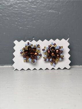 Huichol Beaded Star Stud Earrings